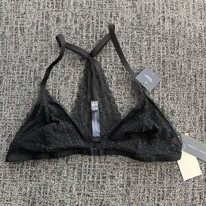 NWT Woman’s Tommy Hilfiger Black Sheer Mesh Lace Triangle Bralette